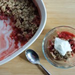 Strawberry Rhubarb Breakfast Crisp